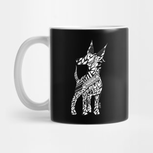 mexican xoloitzcuintli dog with totonac patterns ecopop Mug